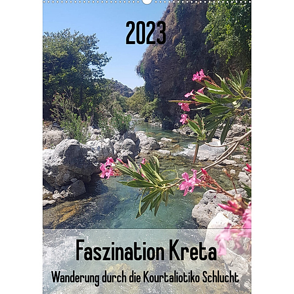 Faszination Kreta. Wanderung durch die Kourtaliotiko Schlucht (Wandkalender 2023 DIN A2 hoch), Claudia Kleemann