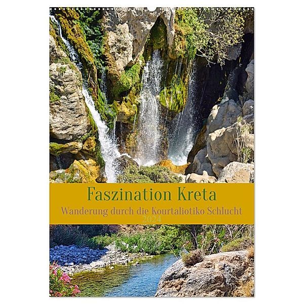 Faszination Kreta. Wanderung durch die Kourtaliotiko Schlucht (Wandkalender 2024 DIN A2 hoch), CALVENDO Monatskalender, Claudia Kleemann