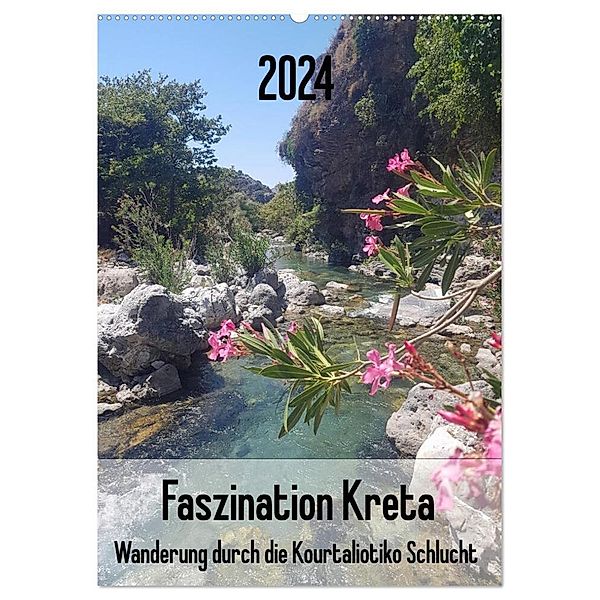 Faszination Kreta. Wanderung durch die Kourtaliotiko Schlucht (Wandkalender 2024 DIN A2 hoch), CALVENDO Monatskalender, Claudia Kleemann