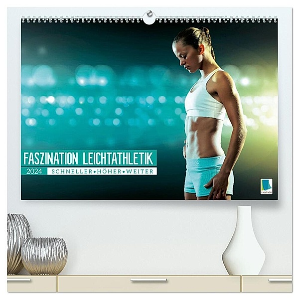 Faszination Leichtathletik: Schneller, höher, weiter (hochwertiger Premium Wandkalender 2024 DIN A2 quer), Kunstdruck in Hochglanz, Calvendo