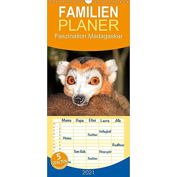 Faszination Madagaskar - Familienplaner hoch (Wandkalender 2021 , 21 cm x 45 cm, hoch), Karsten-Thilo Raab