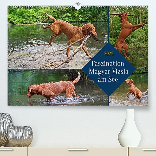 Faszination Magyar Vizsla am See (Premium, hochwertiger DIN A2 Wandkalender 2023, Kunstdruck in Hochglanz), Babett Paul - Babetts Bildergalerie