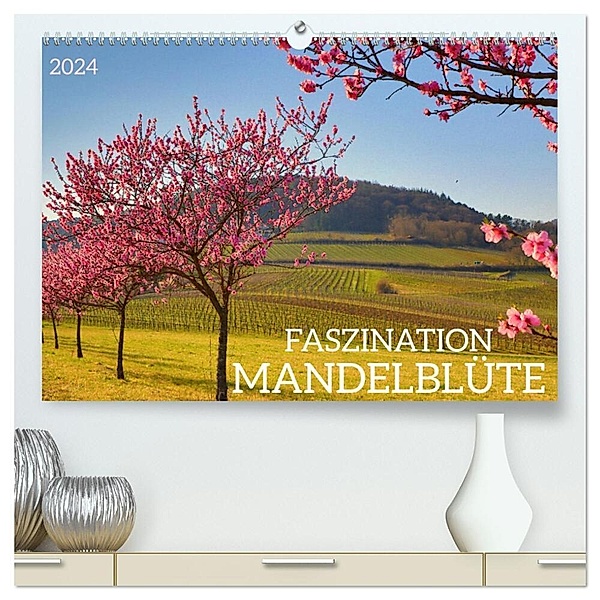 FASZINATION MANDELBLÜTE (hochwertiger Premium Wandkalender 2024 DIN A2 quer), Kunstdruck in Hochglanz, Sulamay Fillinger