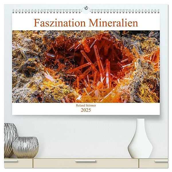 Faszination Mineralien (hochwertiger Premium Wandkalender 2025 DIN A2 quer), Kunstdruck in Hochglanz, Calvendo, Roland Störmer