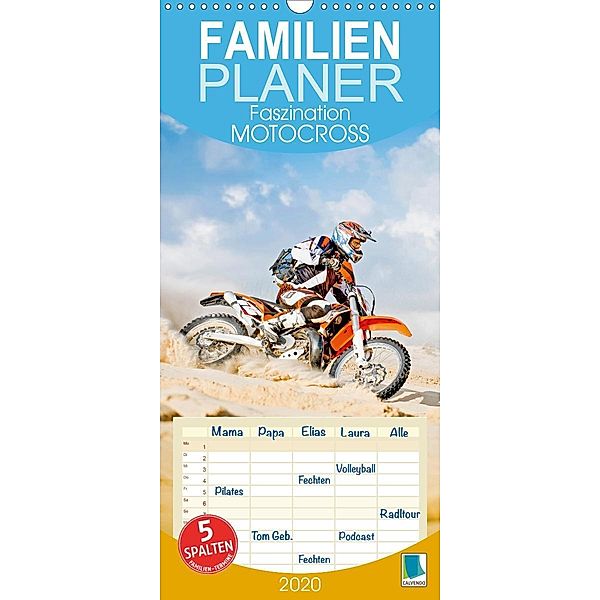 Faszination Motocross - Familienplaner hoch (Wandkalender 2020 , 21 cm x 45 cm, hoch)