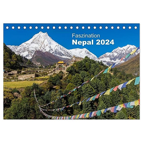 Faszination Nepal (Tischkalender 2024 DIN A5 quer), CALVENDO Monatskalender, Jens König