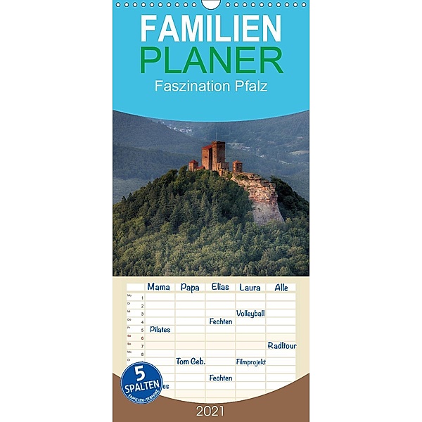 Faszination Pfalz - Familienplaner hoch (Wandkalender 2021 , 21 cm x 45 cm, hoch), Oliver Schwenn