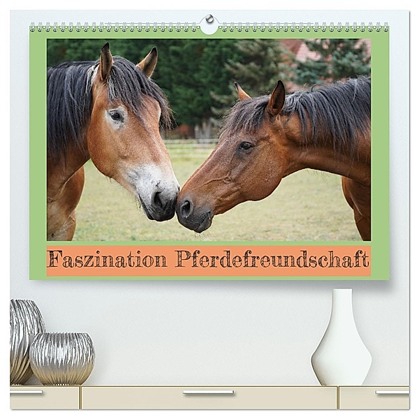 Faszination Pferdefreundschaft (hochwertiger Premium Wandkalender 2025 DIN A2 quer), Kunstdruck in Hochglanz, Calvendo, Babett Paul - Babetts Bildergalerie