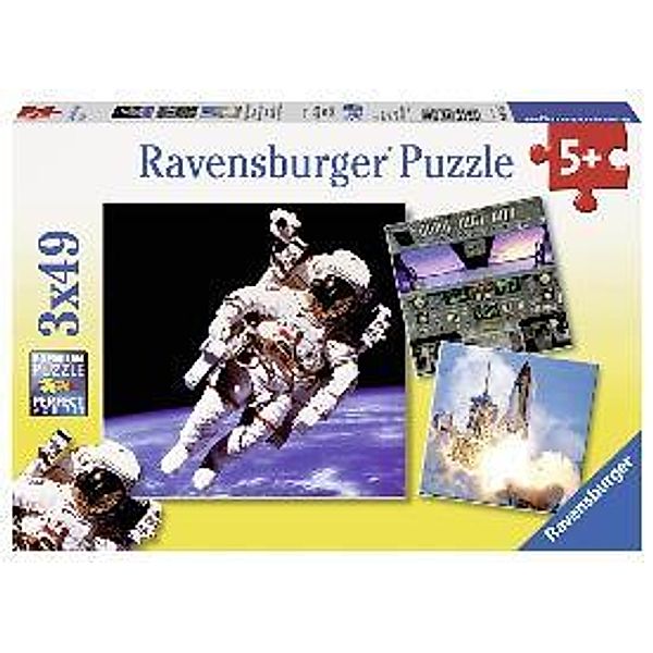 Faszination Raumfahrt Puzzle 3 x 49 Teile