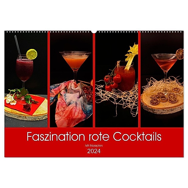 Faszination rote Cocktails (Wandkalender 2024 DIN A2 quer), CALVENDO Monatskalender, Babetts Bildergalerie - Babett Paul