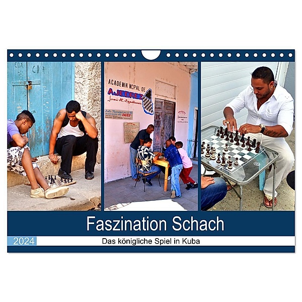 Faszination Schach - Das königliche Spiel in Kuba (Wandkalender 2024 DIN A4 quer), CALVENDO Monatskalender, Henning von Löwis of Menar