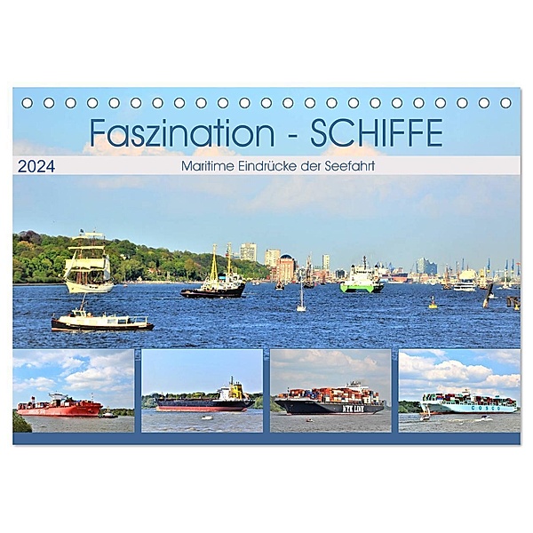 Faszination - SCHIFFE (Tischkalender 2024 DIN A5 quer), CALVENDO Monatskalender, Günther Klünder