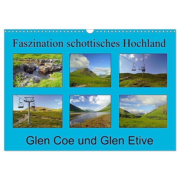 Faszination schottisches Hochland - Glen Coe und Glen Etive (Wandkalender 2024 DIN A3 quer), CALVENDO Monatskalender, Babett Paul - Babett's Bildergalerie