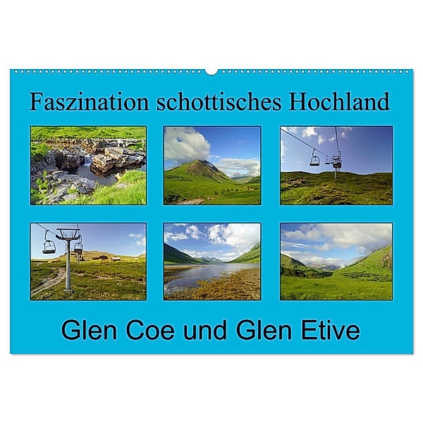 Faszination schottisches Hochland - Glen Coe und Glen Etive (Wandkalender 2024 DIN A2 quer), CALVENDO Monatskalender, Babett Paul - Babett's Bildergalerie