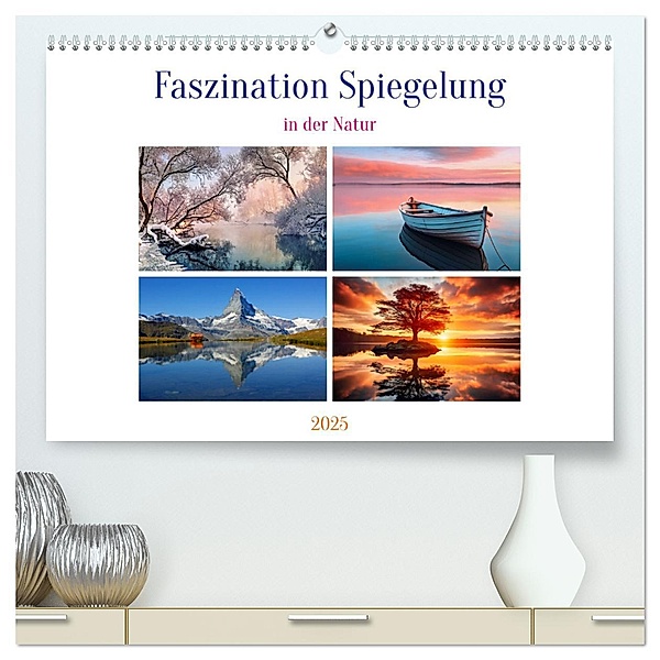 Faszination Spiegelung - in der Natur (hochwertiger Premium Wandkalender 2025 DIN A2 quer), Kunstdruck in Hochglanz, Calvendo, Susan Michel