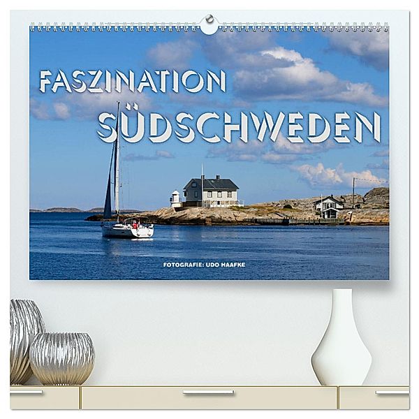 Faszination Südschweden 2025 (hochwertiger Premium Wandkalender 2025 DIN A2 quer), Kunstdruck in Hochglanz, Calvendo, Udo Haafke