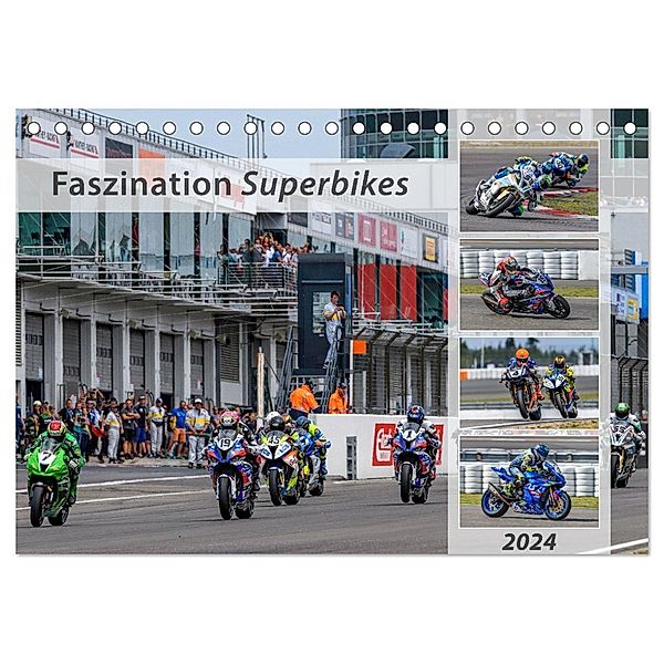 Faszination Superbikes (Tischkalender 2024 DIN A5 quer), CALVENDO Monatskalender, Dieter Wilczek & Michael Schweinle