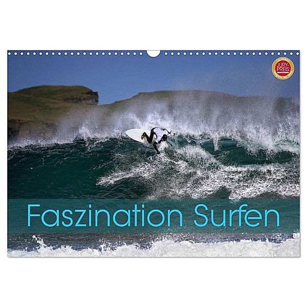 Faszination Surfen (Wandkalender 2024 DIN A3 quer), CALVENDO Monatskalender, Martina Cross
