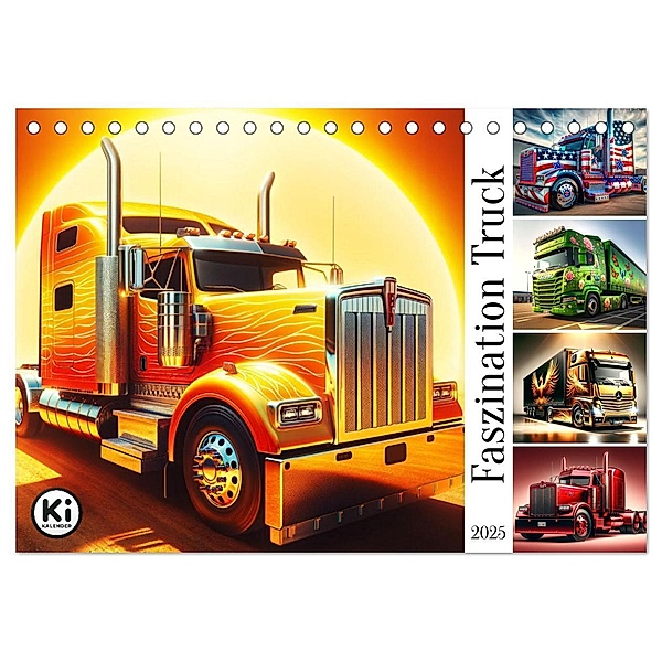 Faszination Truck: KI-Designs von Lack und Leistung (Tischkalender 2025 DIN A5 quer), CALVENDO Monatskalender, Calvendo, Marco Warstat