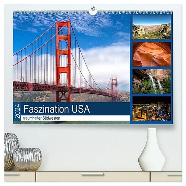 Faszination USA - traumhafter Südwesten (hochwertiger Premium Wandkalender 2024 DIN A2 quer), Kunstdruck in Hochglanz, Andrea Potratz