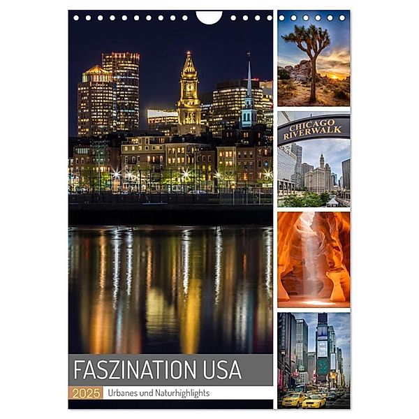 FASZINATION USA Urbanes und Naturhighlights (Wandkalender 2025 DIN A4 hoch), CALVENDO Monatskalender, Calvendo, Melanie Viola