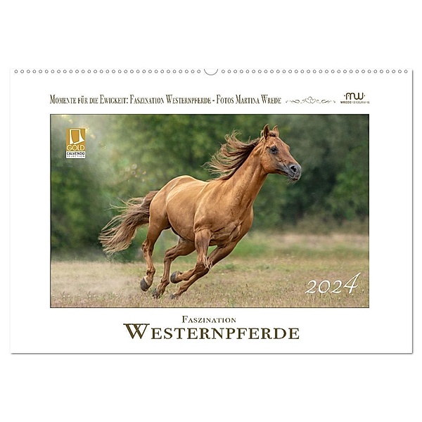 Faszination Westernpferde (Wandkalender 2024 DIN A2 quer), CALVENDO Monatskalender, Martina Wrede - Wredefotografie