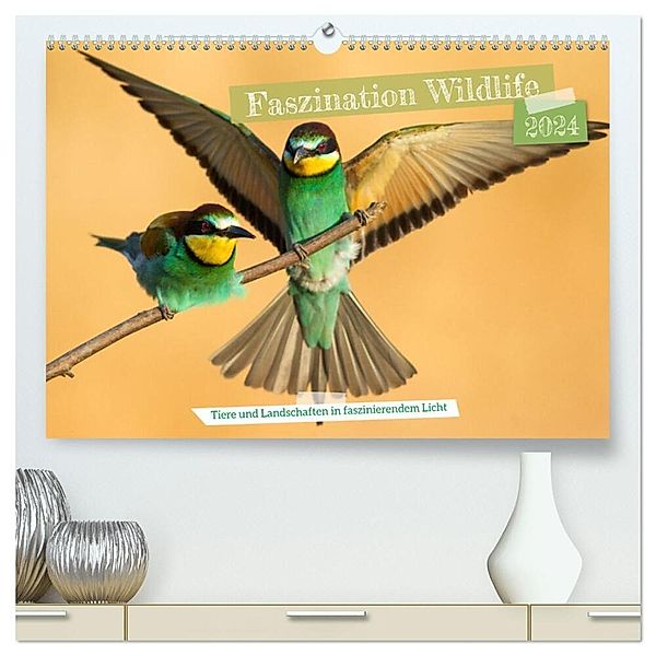 Faszination Wildlife (hochwertiger Premium Wandkalender 2024 DIN A2 quer), Kunstdruck in Hochglanz, Frederic Bauer