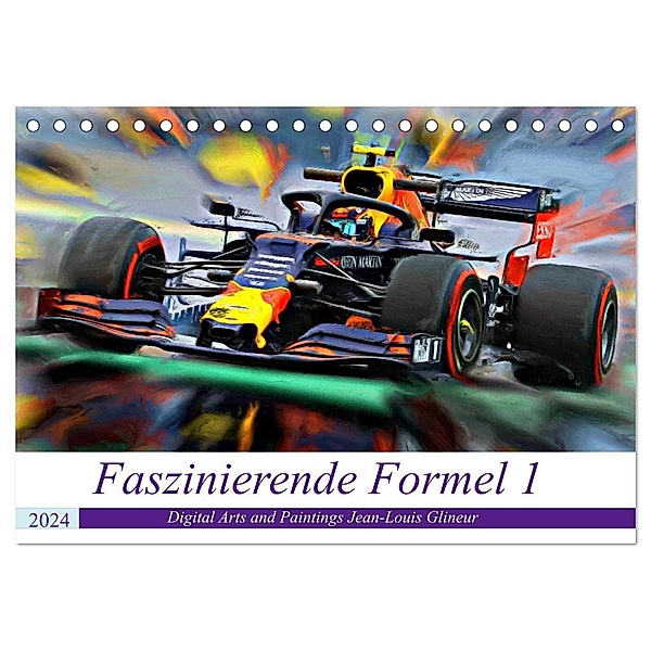 Faszinierende Formel 1 (Tischkalender 2024 DIN A5 quer), CALVENDO Monatskalender, Jean-Louis Glineur