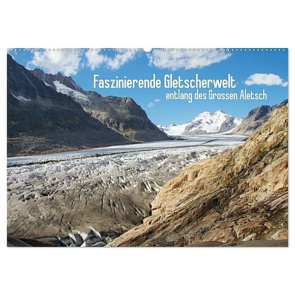 Faszinierende Gletscherwelt - entlang des Großen Aletsch (Wandkalender 2024 DIN A2 quer), CALVENDO Monatskalender, Ansgar Meise