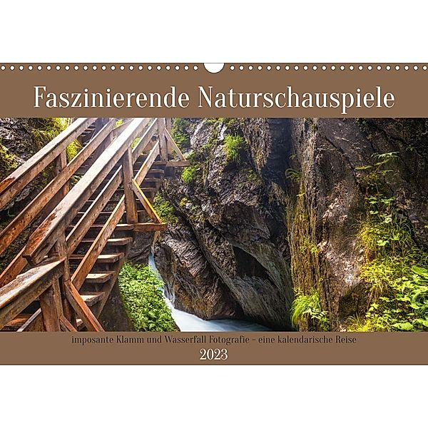 Faszinierende Naturschauspiele - imposante Klamm und Wasserfall Fotografie (Wandkalender 2023 DIN A3 quer), Thomas Rosier (Videografic)
