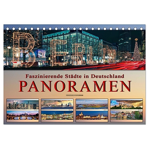 Faszinierende Städte in Deutschland - Panoramen (Tischkalender 2024 DIN A5 quer), CALVENDO Monatskalender, Peter Roder