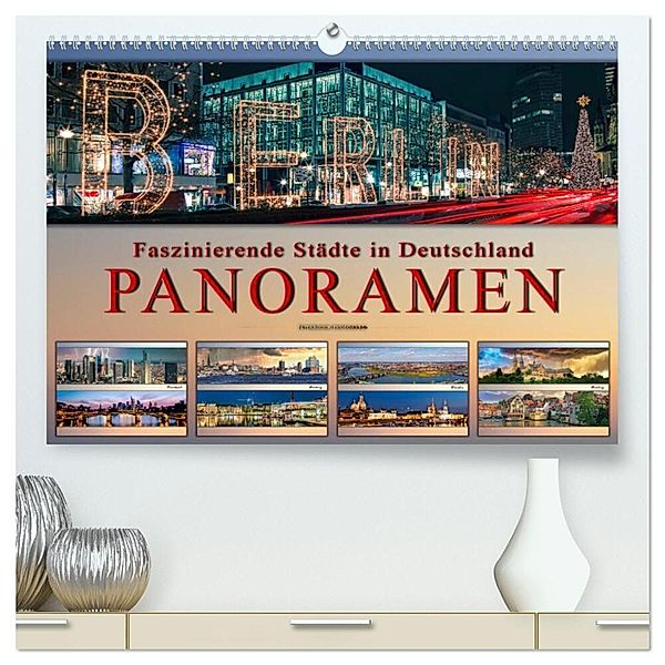 Faszinierende Städte in Deutschland - Panoramen (hochwertiger Premium Wandkalender 2024 DIN A2 quer), Kunstdruck in Hochglanz, Peter Roder
