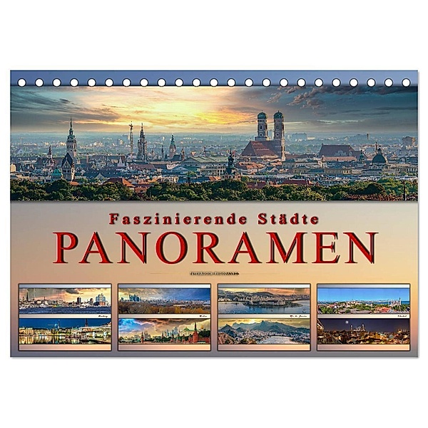 Faszinierende Städte, Panoramen (Tischkalender 2024 DIN A5 quer), CALVENDO Monatskalender, Peter Roder