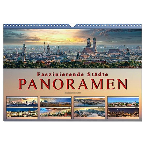 Faszinierende Städte, Panoramen (Wandkalender 2025 DIN A3 quer), CALVENDO Monatskalender, Calvendo, Peter Roder
