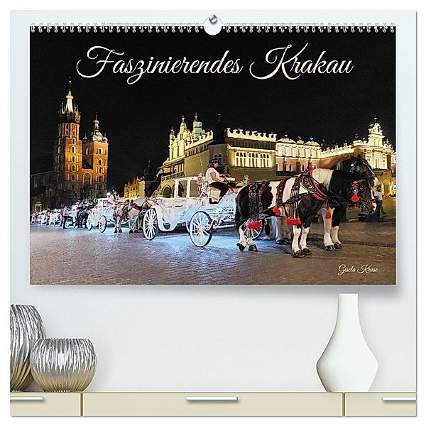 Faszinierendes Krakau (hochwertiger Premium Wandkalender 2024 DIN A2 quer), Kunstdruck in Hochglanz, Calvendo, Gisela Kruse