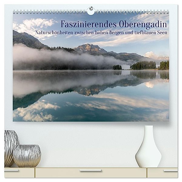 Faszinierendes Oberengadin (hochwertiger Premium Wandkalender 2025 DIN A2 quer), Kunstdruck in Hochglanz, Calvendo, Anna-Barbara Utelli