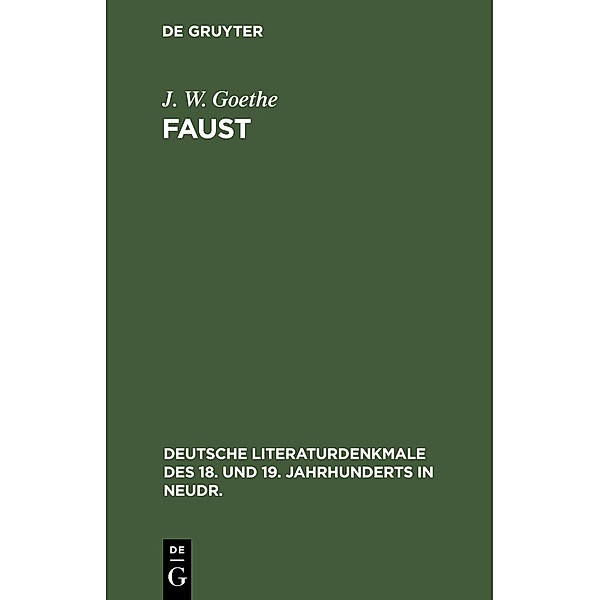 Faust, J. W. Goethe