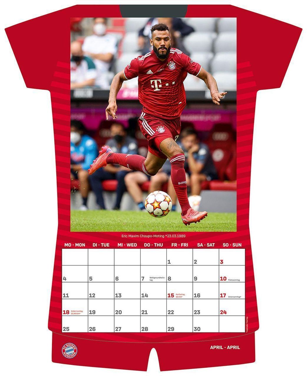 FC Bayern München 2022 - Trikotkalender - Wand-Kalender - Fan-Kalender -  Fußball-Kalender - 34,1x42 - Sport - Kalender bestellen