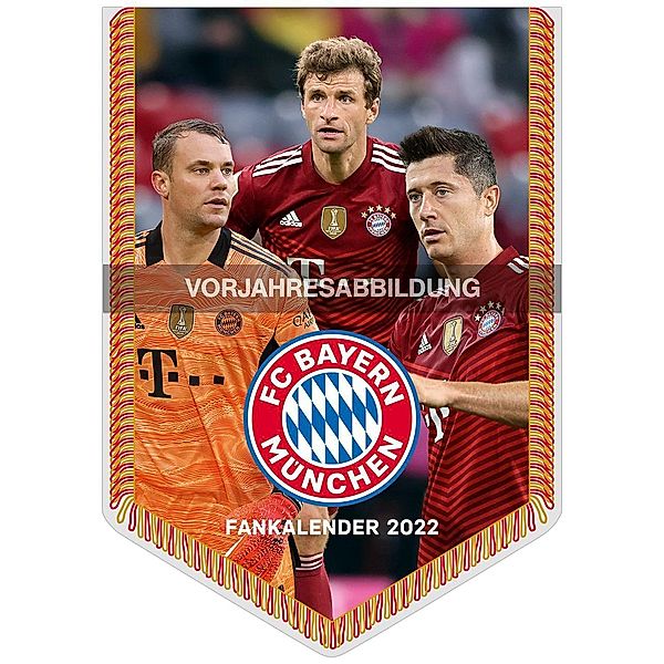 FC Bayern München 2023 - Mini-Bannerkalender - Fan-Kalender - Fußball-Kalender - 21x29,7 - Sport