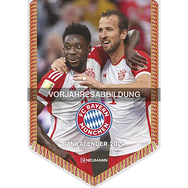 FC Bayern München 2025 - Mini-Bannerkalender - Fan-Kalender - Fußball-Kalender - 21x29,7 - Sport