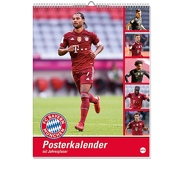 FC Bayern München Posterkalender. Wandkalender 2023 Grossformat mit den besten Spielerfotos des FC Bayern. Toller Wandkal