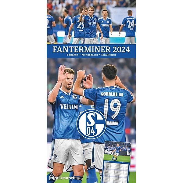 FC Schalke 04 2024 - Fanterminer - Fan-Kalender - Fußball-Kalender - 22x45 - Sport