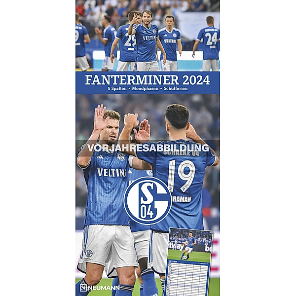 FC Schalke 04 2025 - Fanterminer - Fan-Kalender - Fussball-Kalender - 22x45 - Sport