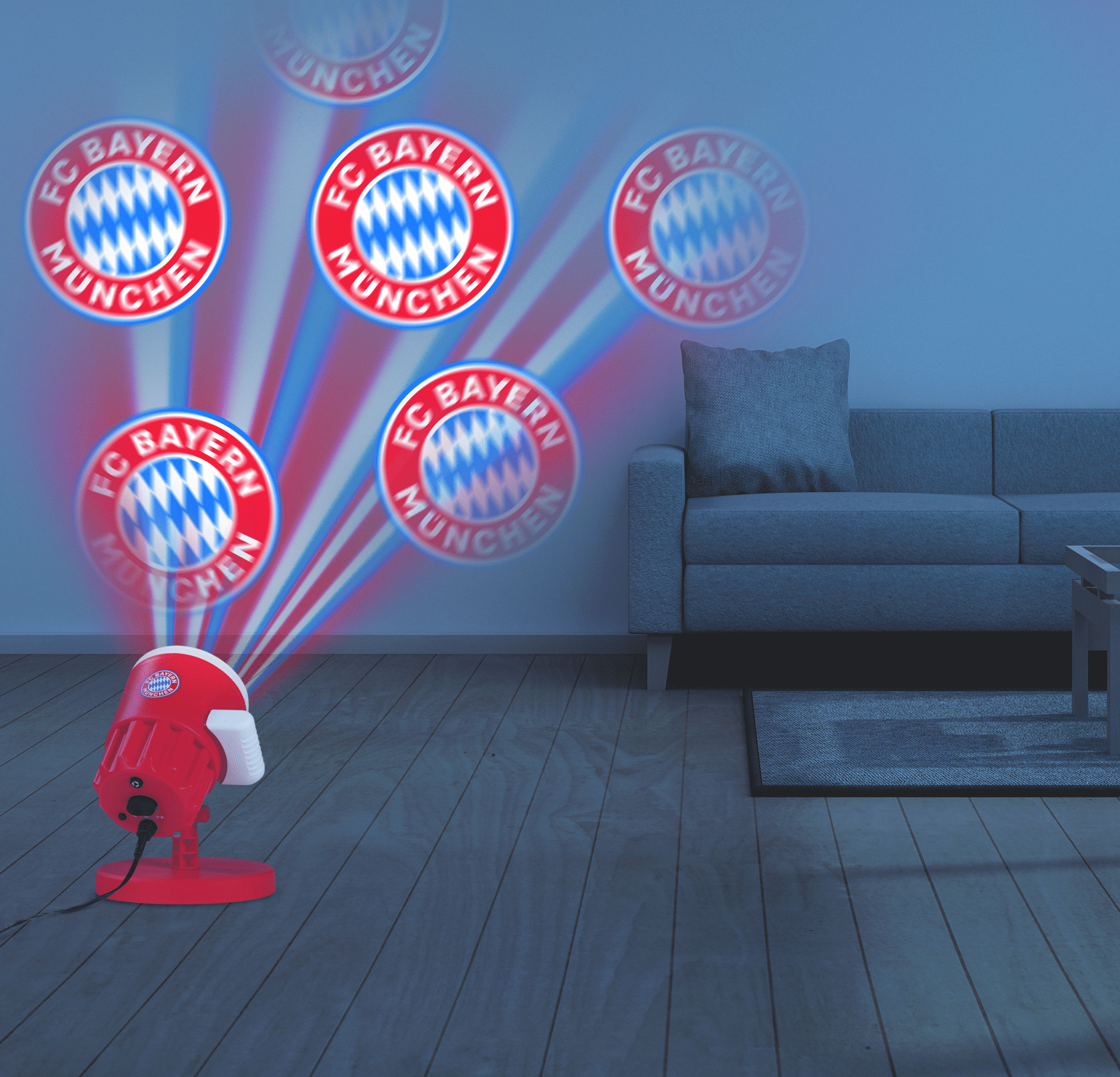 FCB LED-Motivstrahler 7,5W rot mit Logo bestellen | Weltbild.de