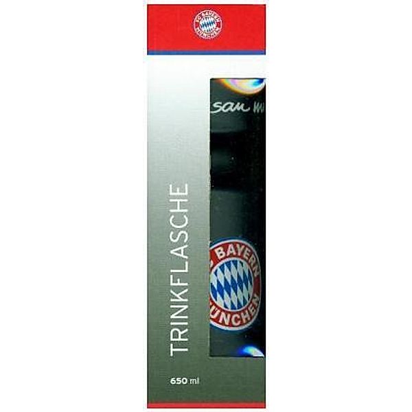 FCB Trinkflasche Mia san Mia 650ml blau/rot