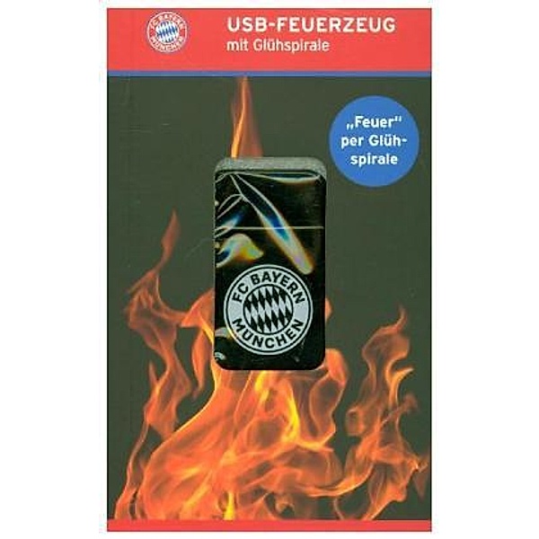 FCB USB-Feuerzeug mit Glühspirale 3,7V schwarz
