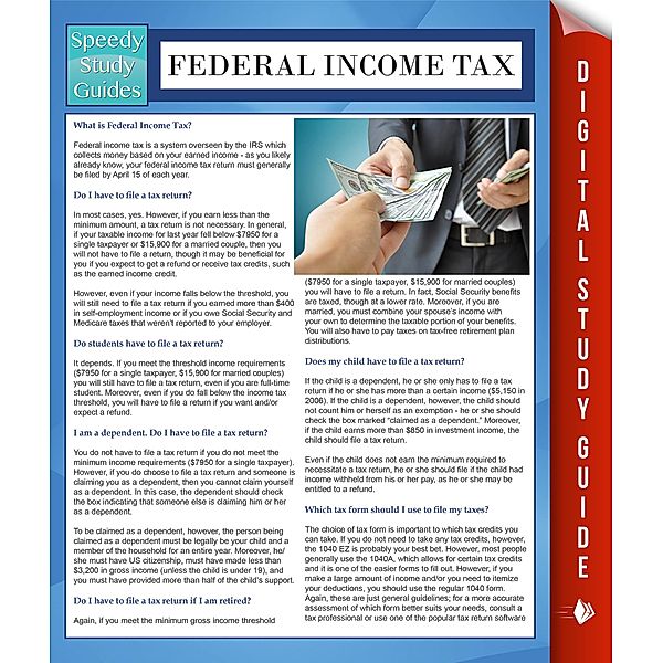 Federal Income Tax (Speedy Study Guides), Speedy Publishing