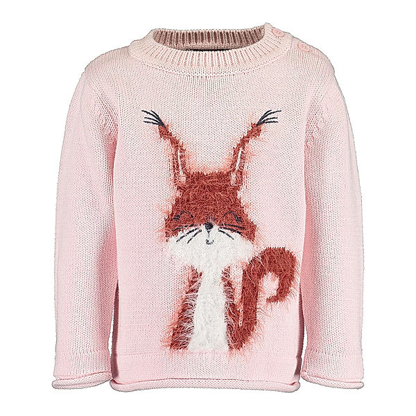 BLUE SEVEN Federgarn-Pullover SQUIRREL in rosa