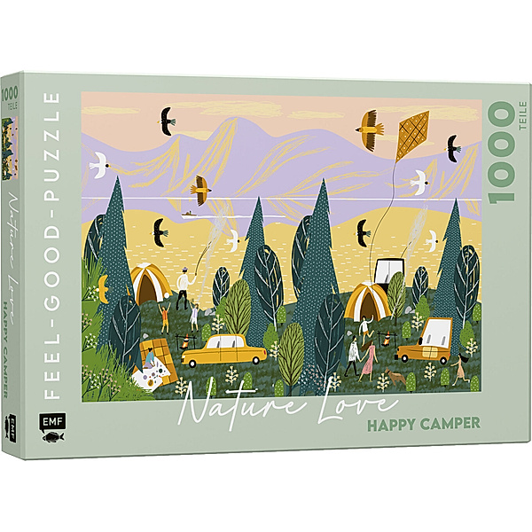 EDITION,MICHAEL FISCHER Feel-good-Puzzle 1000 Teile - NATURE LOVE: Happy Camper