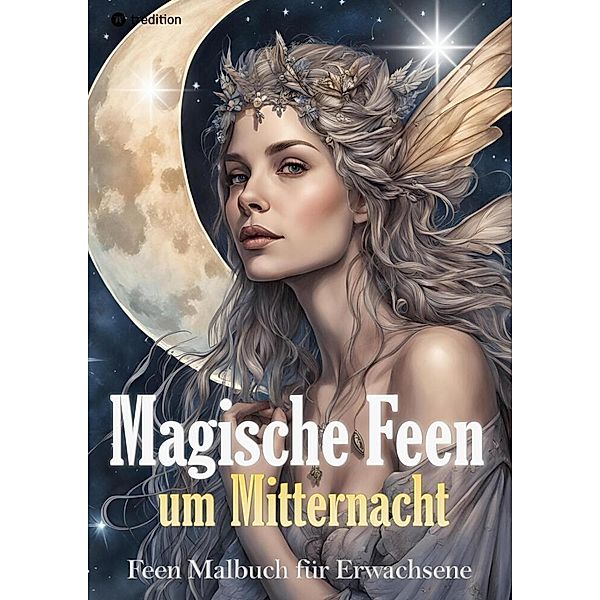 Feen Malbuch für Erwachsene Verzauberte Fantasy Magische Feen um Mitternacht - Ausmalbuch mit schwarzem Hintergrund, Tarris Kidd